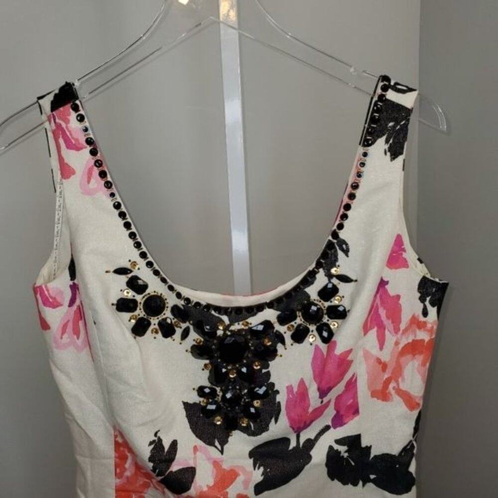 Lilly Pulitzer Portia Cameo Sheath Dress With Black Jewels  Size 8 - Picture 5 of 12